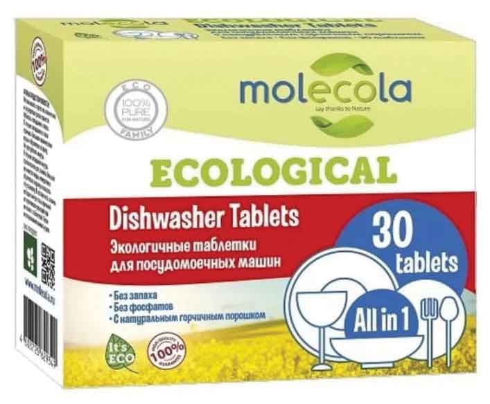 Экологичные таблетки для ПММ Molecola 30 шт.