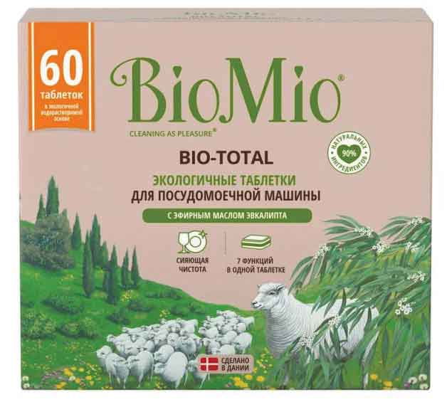 Экологичные таблетки BIOMIO для посудомоечной машины 7-в-1 с эфирным маслом эвкалипта 60 шт. Экологичные таблетки BIOMIO для посудомоечной машины 7-в-1 с эфирным маслом эвкалипта 60 шт.