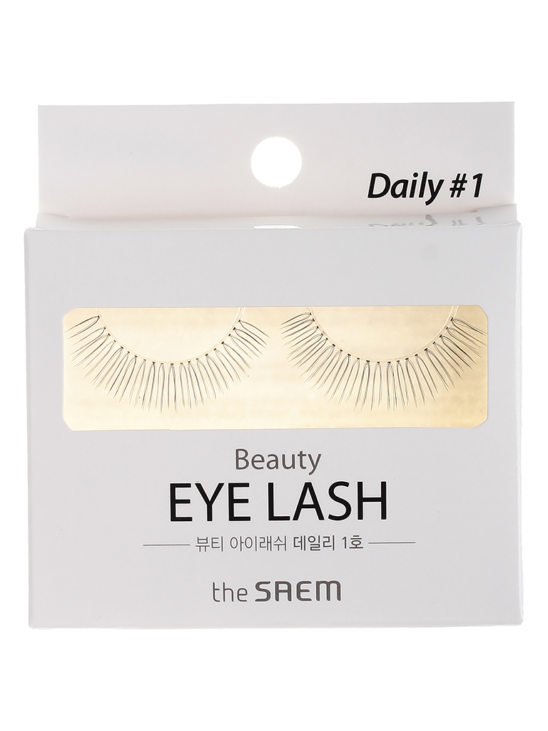 Накладные ресницы The Saem Beauty Eye Lash Daily 01, цвет черный