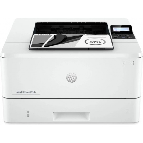 Принтер лазерный HP LaserJet Pro 4003dw (2Z610A) A4 Duplex Net WiFi белый - фото 2