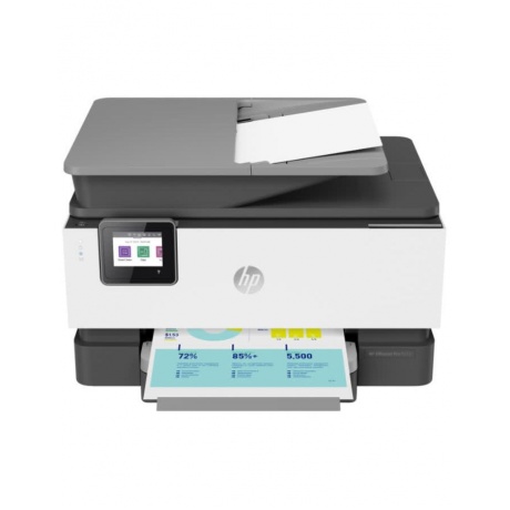 МФУ струйное HP Officejet Pro 9010 AiO (3UK83B) белый/серый - фото 1