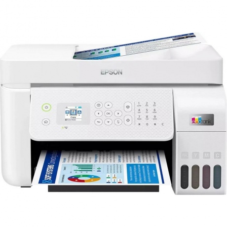 МФУ струйный Epson EcoTank L5296 (C11CJ65411) A4 WiFi белый - фото 1