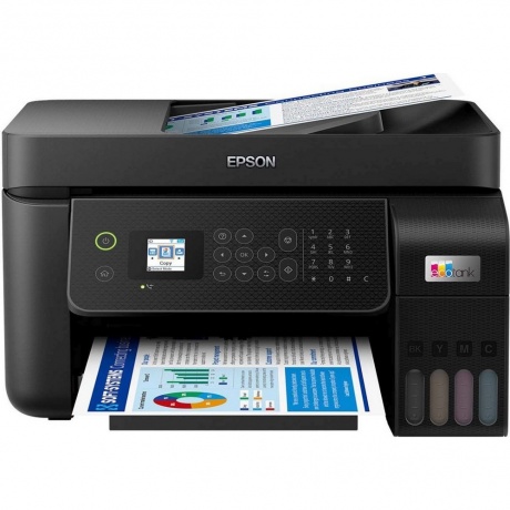 МФУ струйный Epson L5290 (C11CJ65512/C11CJ65409) A4 WiFi черный - фото 1