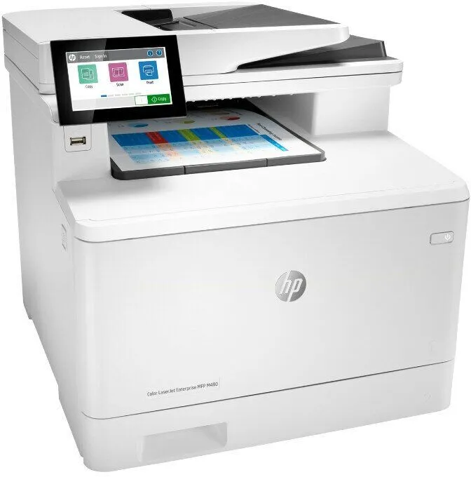 МФУ HP Color LaserJet Enterprise MFP M480f Printer/Scanner/Copier/Fax, A4, 600x600 dpi, 27(27)ppm, 2Gb, 800 Mhz, 2trays 50+250,ADF50, Duplex, USB/GigEth, Duty cycle - 55 000 - фото 3