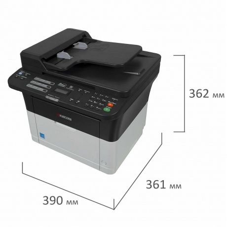 МФУ лазерный Kyocera FS-1025MFP (А4, принтер/сканер/копир, 1800x600dpi, 25 ppm, 64Mb, ADF40, Duplex, Lan, USB) (1102M63RU2) - фото 11