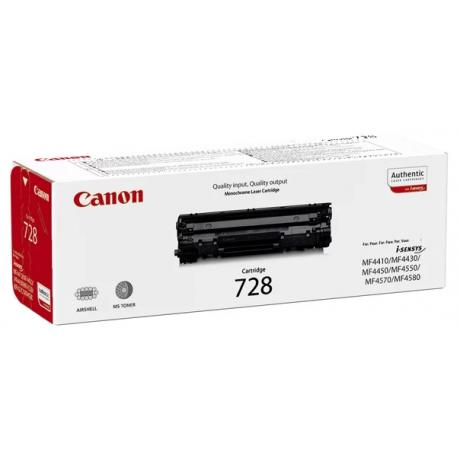 Картридж Canon 728 (3500B010) для Canon MF4410/4430/4450/4550/4570/4580/FAX-L150/170, черный - фото 1