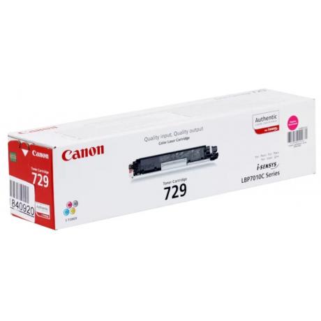 Картридж Canon 729M (4368B002) для Canon i-Sensys LBP-7010C/7018C, пурпурный - фото 2