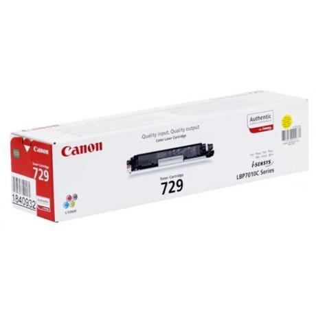 Картридж Canon 729Y (4367B002) для Canon i-Sensys LBP-7010C/7018C, желтый - фото 2