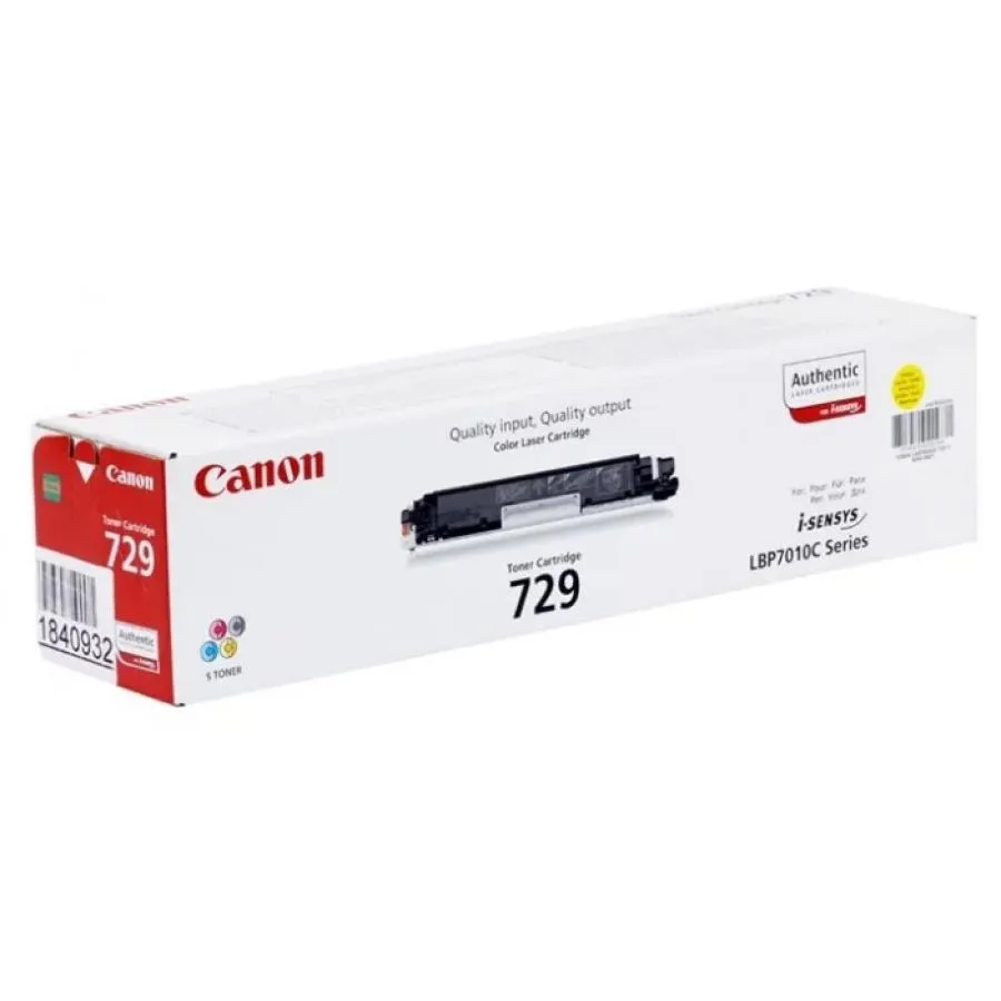 Картридж Canon 729Y (4367B002) для Canon i-Sensys LBP-7010C/7018C, желтый - фото 2