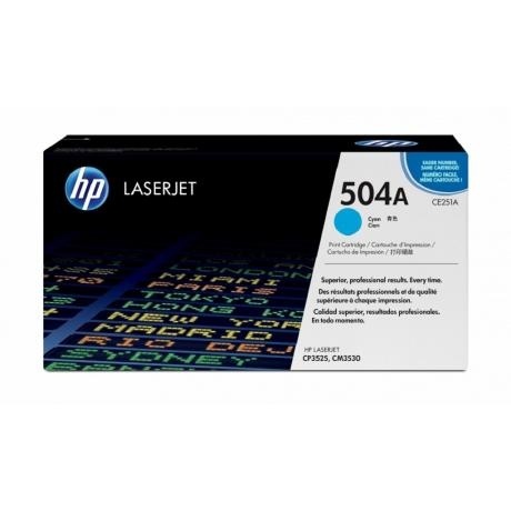 Картридж HP CE251A для HP CM3530/CP3525, голубой - фото 1