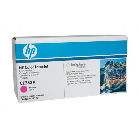 Картридж HP CE263A для HP CLJ CP4525, пурпурный - фото 2