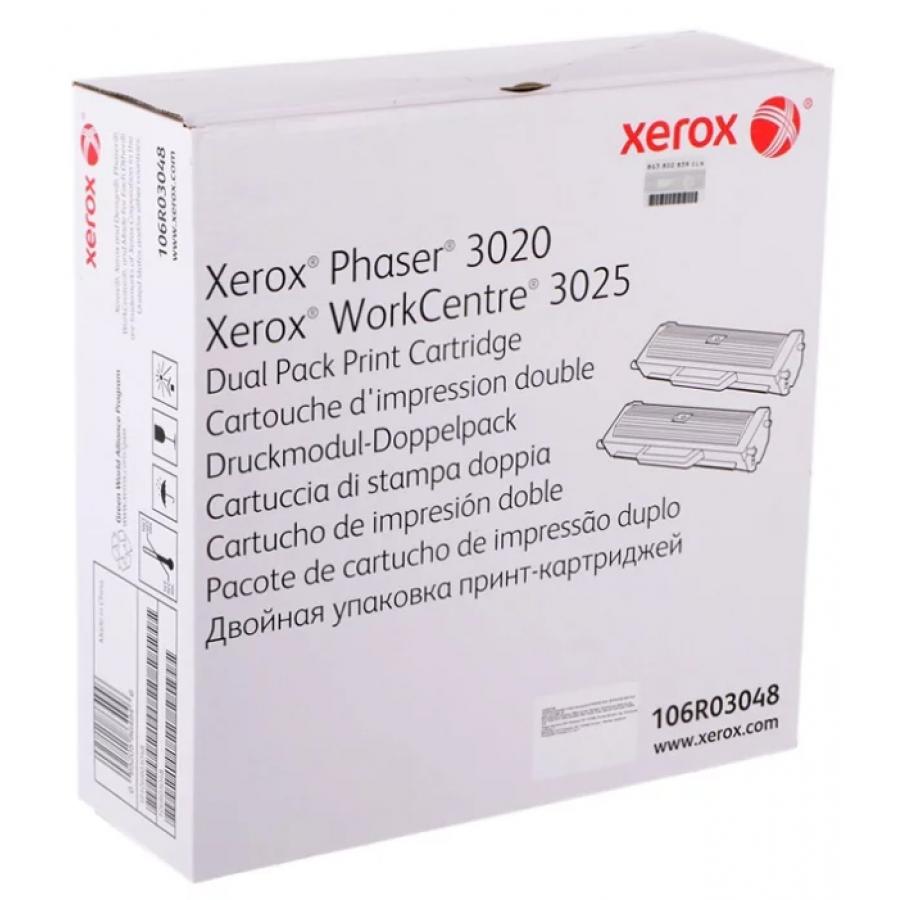 Картридж Xerox 106R03048 для Xerox Ph 3020/WC 3025, черный двойная упаковка картриджа easyprint lx 3020d для xerox phaser 3020 workcentre 3025 2шт x1500 стр с чипом 106r03048