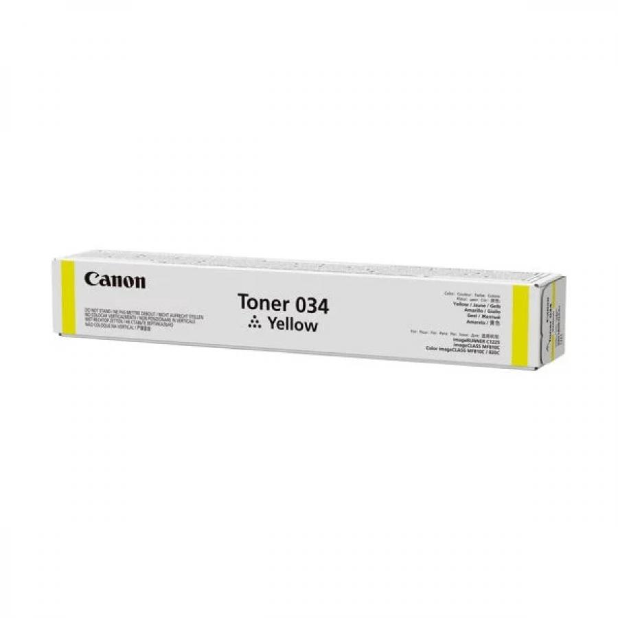 Картридж Canon 034 (9451B001) туба для копира iR C1225iF, желтый тонер canon t01 y 8069b001 желтый туба 1040гр для копира ipc800