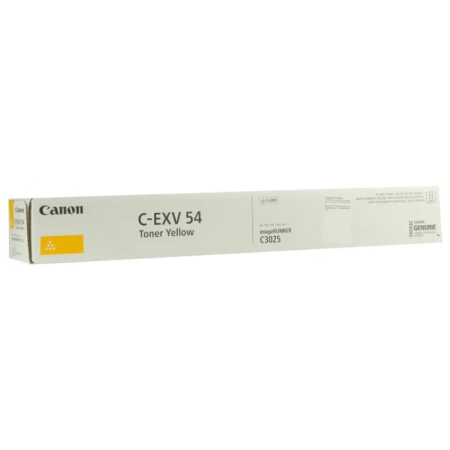 Картридж Canon C-EXV54Y (1397C002) туба для копира C3025i, желтый картридж canon c exv34 3785b002 туба для копира ir c9060 c9065 c9070 желтый