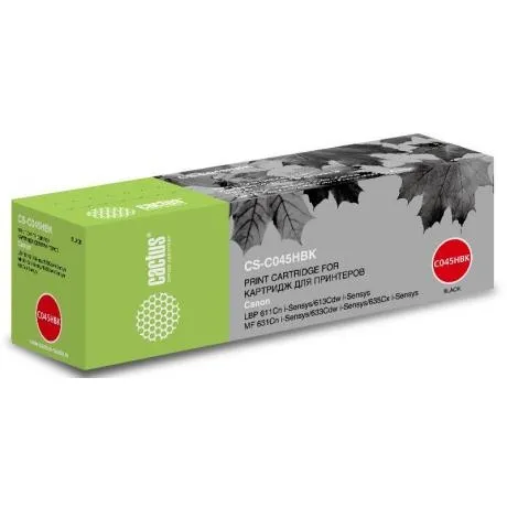Картридж Cactus CS-C045HBK для Canon LBP 611Cn/613Cdw/631Cn/633C...