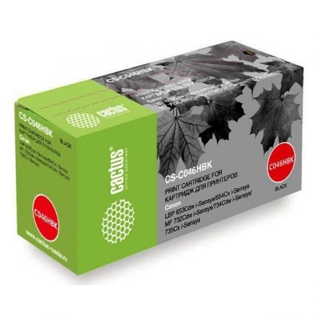 

Картридж Cactus CS-C046HBK для Canon LBP 653Cdw/654Cx/MF732Cdw/734Cdw/735Cx, черный