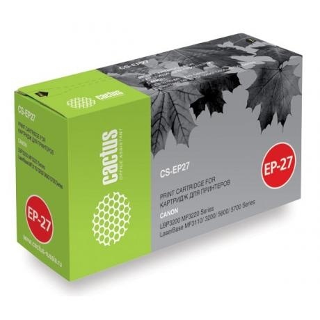 

Картридж Cactus CS-EP27S для Canon LBP3200/MF3220/3110/3200/5600, черный