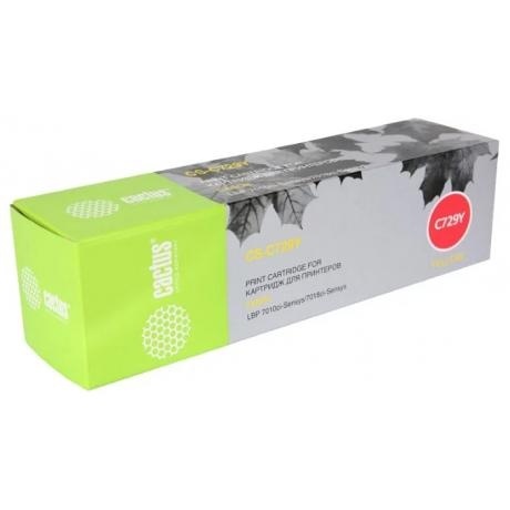 

Картридж Cactus CS-C729Y для Canon i-SENSYS LBP-7010C/ LBP-7018C, желтый