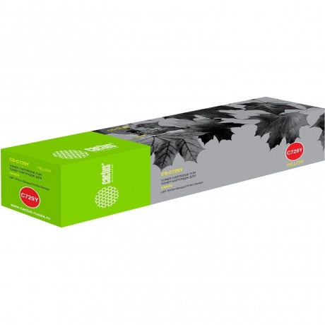 Картридж Cactus CS-C729Y для Canon i-SENSYS LBP-7010C/ LBP-7018C, желтый