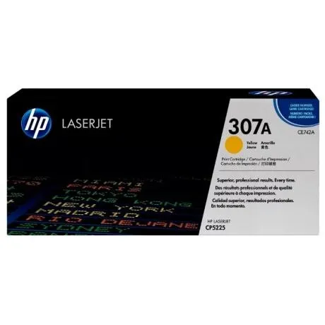 Картридж HP CE742A для HP CLJ CP5225, желтый
