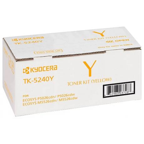 Картридж Kyocera TK-5240Y (1T02R7ANL0) для Kyocera P5026cdn/cdw M5526cdn/cdw, желтый - фото 1
