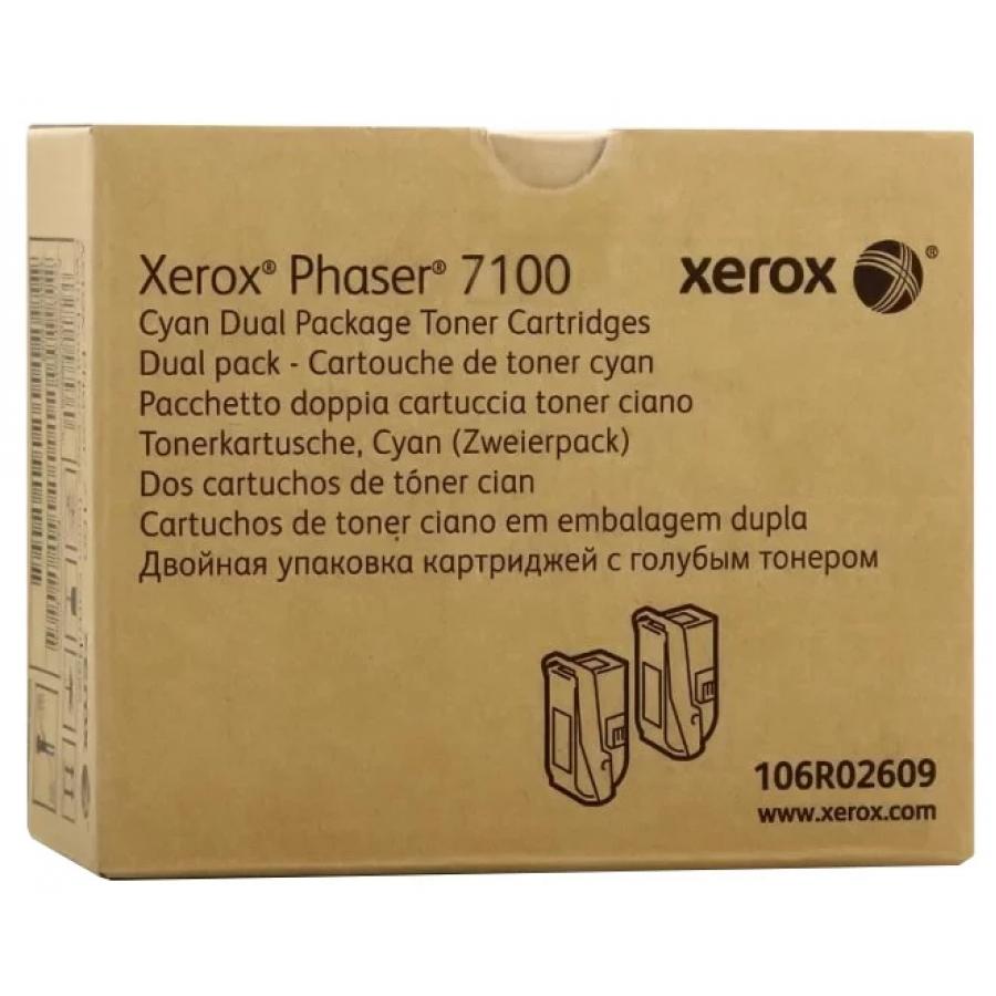 Картридж Xerox 106R02609 для Xerox Ph 7100, голубой тонер картридж xerox 106r02612 черный для xerox ph 7100 10000стр