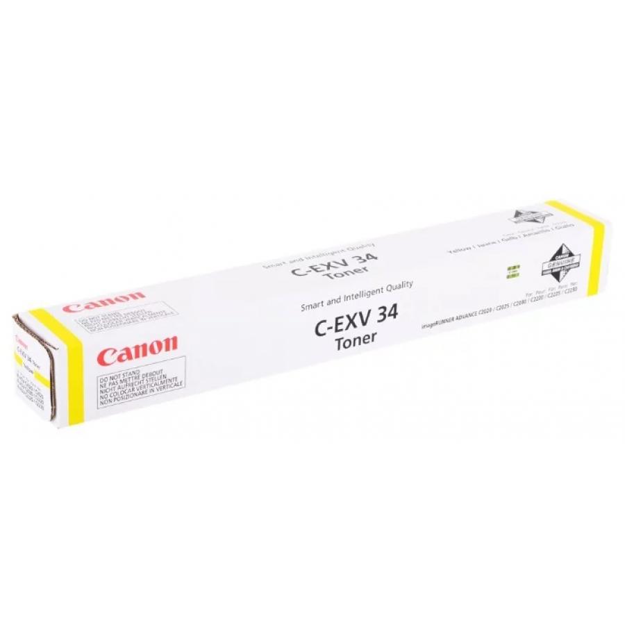 Картридж Canon C-EXV34 (3785B002) туба для копира iR C9060/C9065/C9070, желтый тонер картридж canon ir adv c2020 c2030 c exv34 gpr 36 npg 52 magenta туба 260г elp imaging®