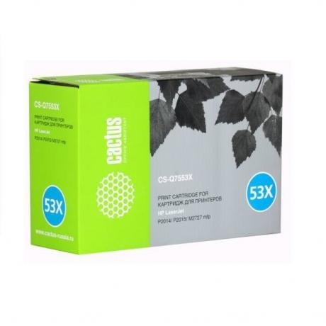 

Картридж Cactus CS-Q7553X для HP Laser Jet P2014/P2015/M2727 mfp, черный