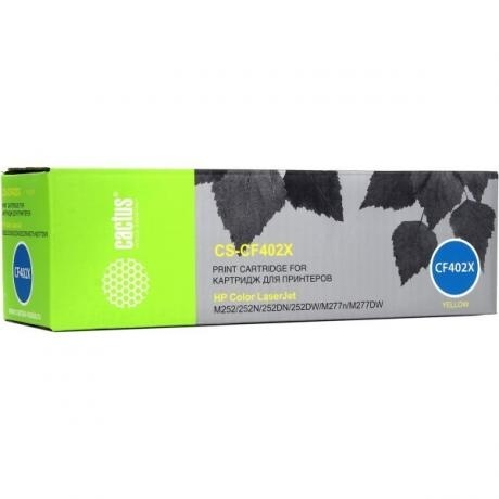 

Картридж Cactus CS-CF402X для HP CLJ M252/252N/252DN/252DW/M277n/M277DW, желтый