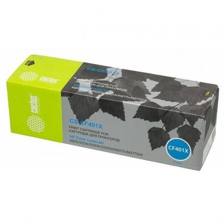 

Картридж Cactus CS-CF401X для HP CLJ M252/252N/252DN/252DW/M277n/M277DW, голубой