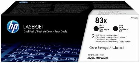 Тонер Картридж HP 83X CF283XD черный x2уп. (4400стр.) для HP LJ ...