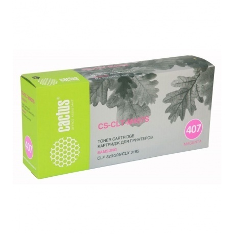 

Тонер Картридж Cactus CS-CLT-M407S пурпурный для Samsung CLP320/320n/325/CLX3185/3185n/3185fn (1000с