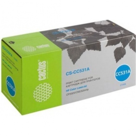 

Тонер Картридж Cactus CS-CC531A голубой для HP CLJ CP2025/CM2320 (2800стр.)