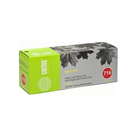 Тонер Картридж Cactus CS-C716Y желтый для Canon i-Sensys MF8030/...
