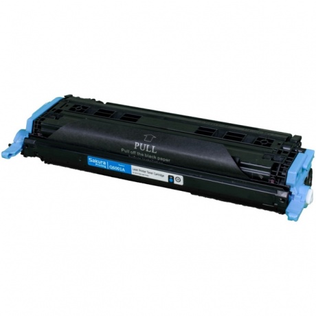 Картридж SAKURA Q6001A для LaserJet 1600/2600n/2605/2605dn/2605dtn/CM1015MFP/CM1017MFP, синий, 2000 к. - фото 2