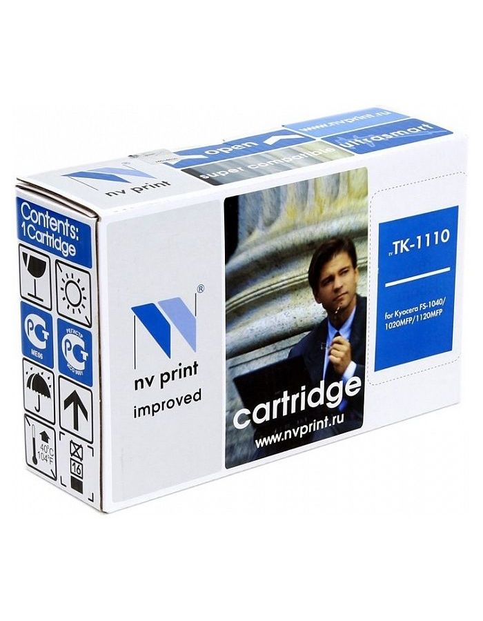 Картридж NV Print TK-1110 для Kyocera FS 1040/1020MFP/1120MFP (2500k) картридж для лазерных принтеров мфу print rite tfkad0bprj tk 1110 черный для kyocera fs 1020mfp 1040 1120mfp pr tk 1110