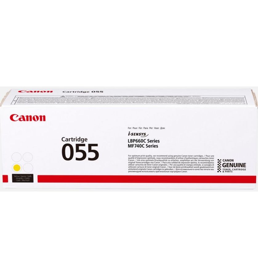 Картридж лазерный Canon 055 Y 3013C002 желтый (2100стр.) для Canon MF746Cx/MF744Cdw/MF742Cdw/LBP664Cx/663Cdw