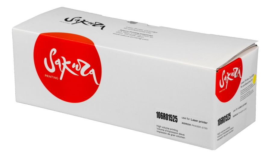 Картридж SAKURA 106R01525 для Xerox Phaser 6700, желтый, 12 000 к.