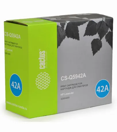 Картридж лазерный Cactus CS-Q5942A черный (10000стр.) для HP LJ ...