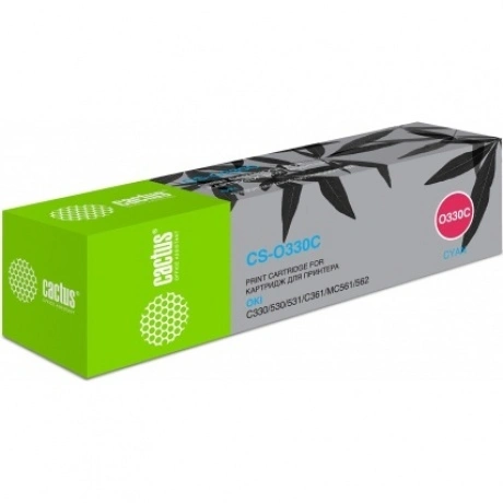 Картридж лазерный Cactus 44469716 CS-O330C голубой (3000стр.) дл...