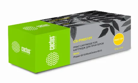 Картридж лазерный Cactus 106R03487 CS-PH6510Y желтый (2400стр.) ...