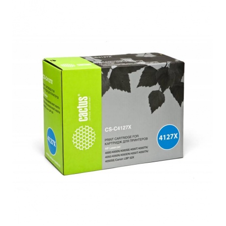 

Картридж лазерный Cactus CS-C4127X черный (10000стр.) для HP LJ 4000/4050