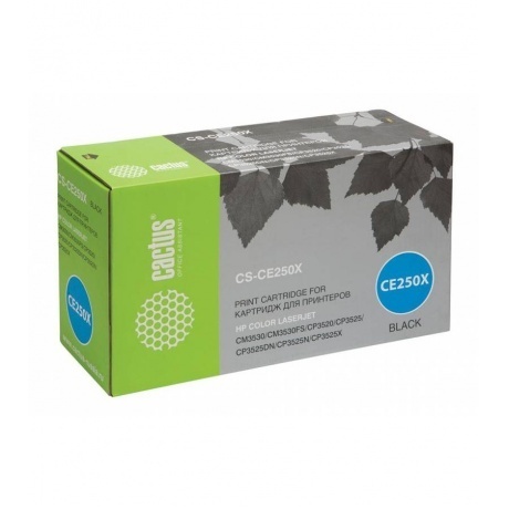

Картридж лазерный Cactus CS-CE250X черный (10500стр.) для HP CLJ CP3525/CM3530