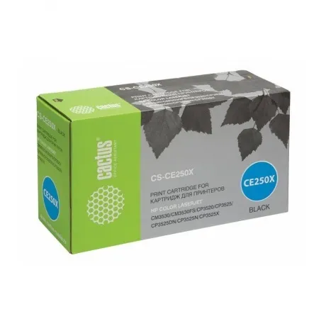 Картридж лазерный Cactus CS-CE250X черный (10500стр.) для HP CLJ...