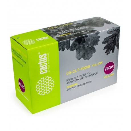 

Картридж лазерный Cactus CS-CLT-Y609S желтый (7000стр.) для Samsung CLP 770/770ND/775/775ND