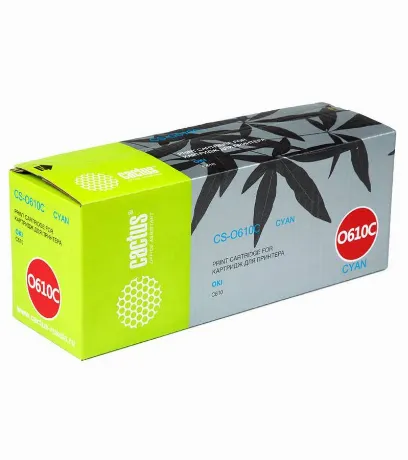 Картридж лазерный Cactus CS-O610C голубой (6000стр.) для Oki C61...