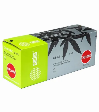 Картридж лазерный Cactus CS-O610BK черный (8000стр.) для Oki C61...