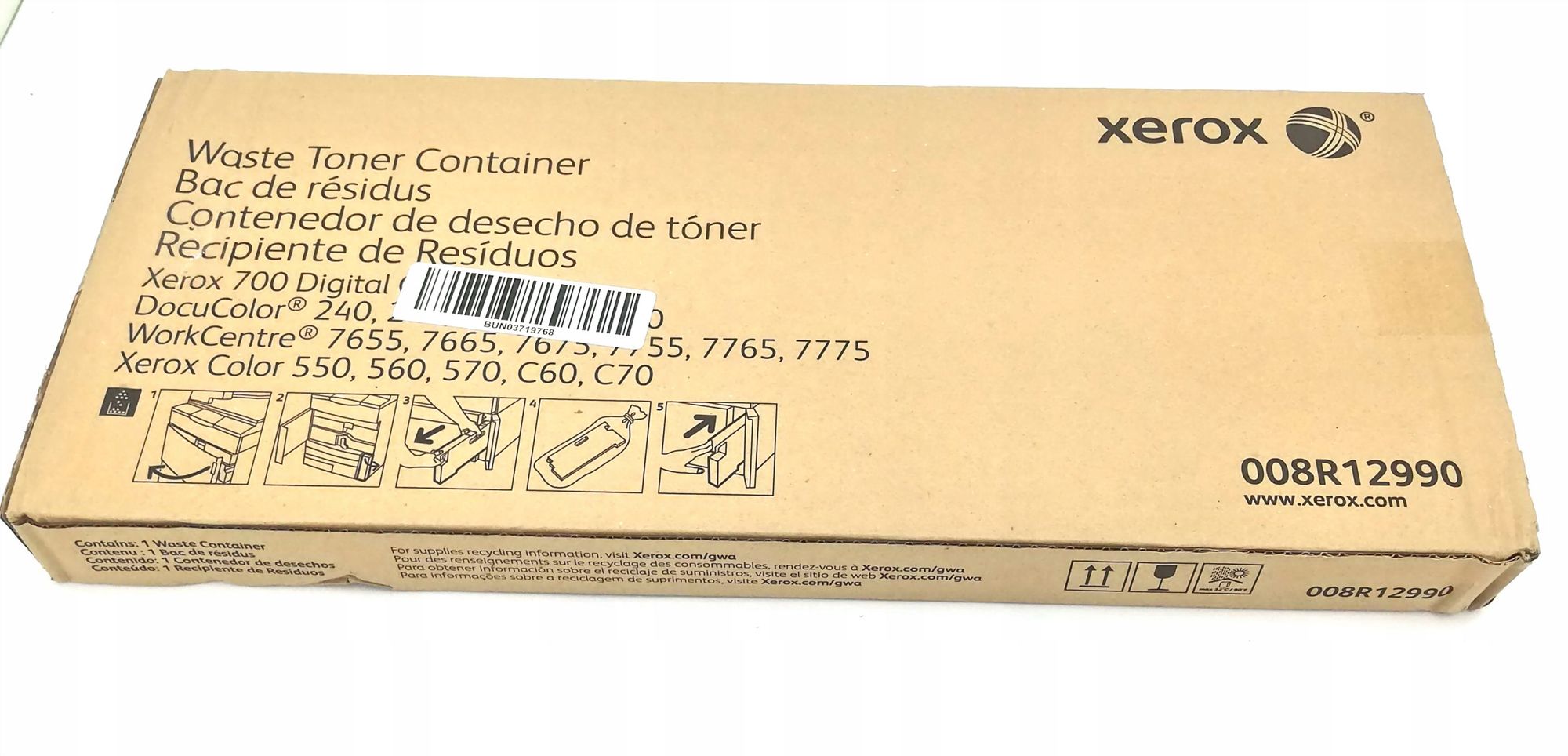 Бункер отработанного тонера Xerox 008R12990 xerox бункер контейнер отработанного тонера xerox 008r13325 черный 25k