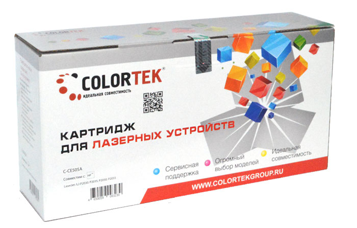 Картридж лазерный Colortek HP CE505A Black лазерный картридж panasonic ug 3221 black