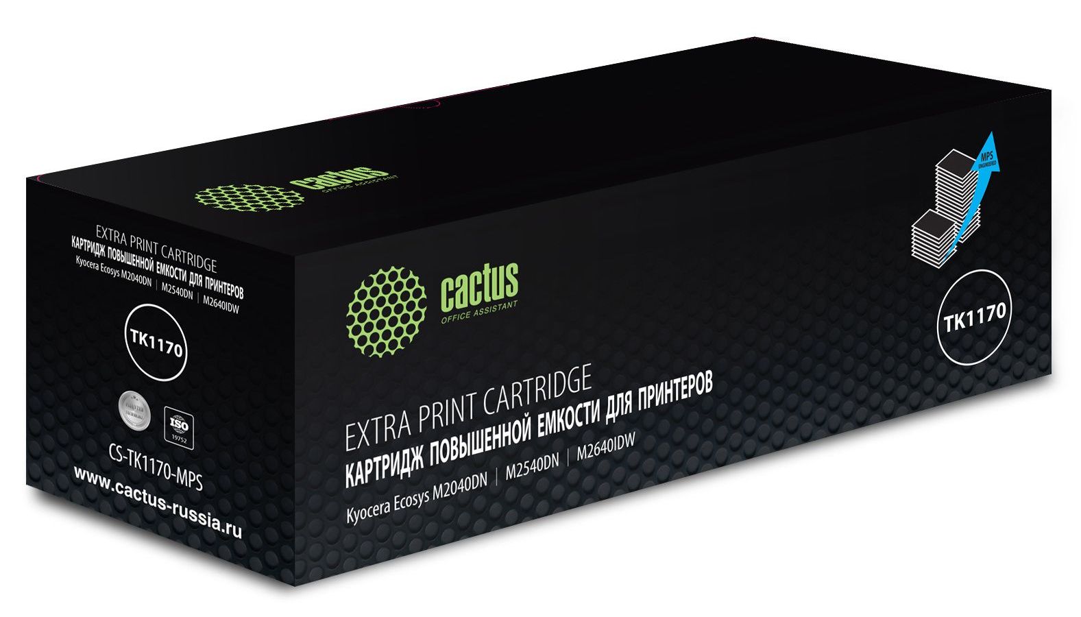 Картридж лазерный Cactus CS-TK1170-MPS черный (12000стр.) для Kyocera Ecosys M2040dn/ M2540dn/M2640idw